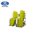 PE dosing tank with holder for chemical system